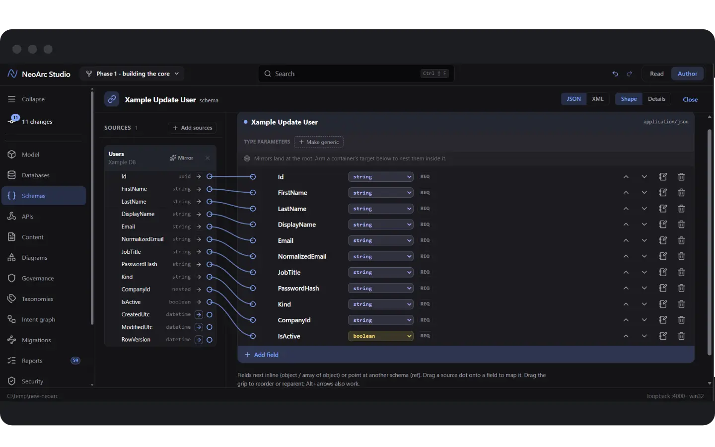 The Inclusa accessibility studio in dark mode