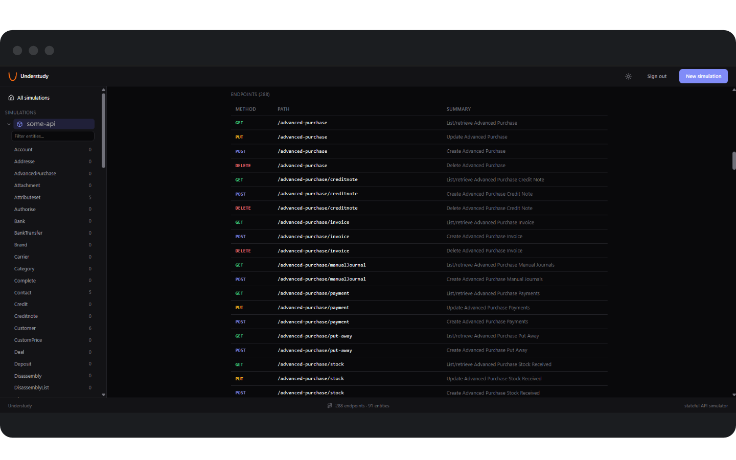 Understudy in dark mode