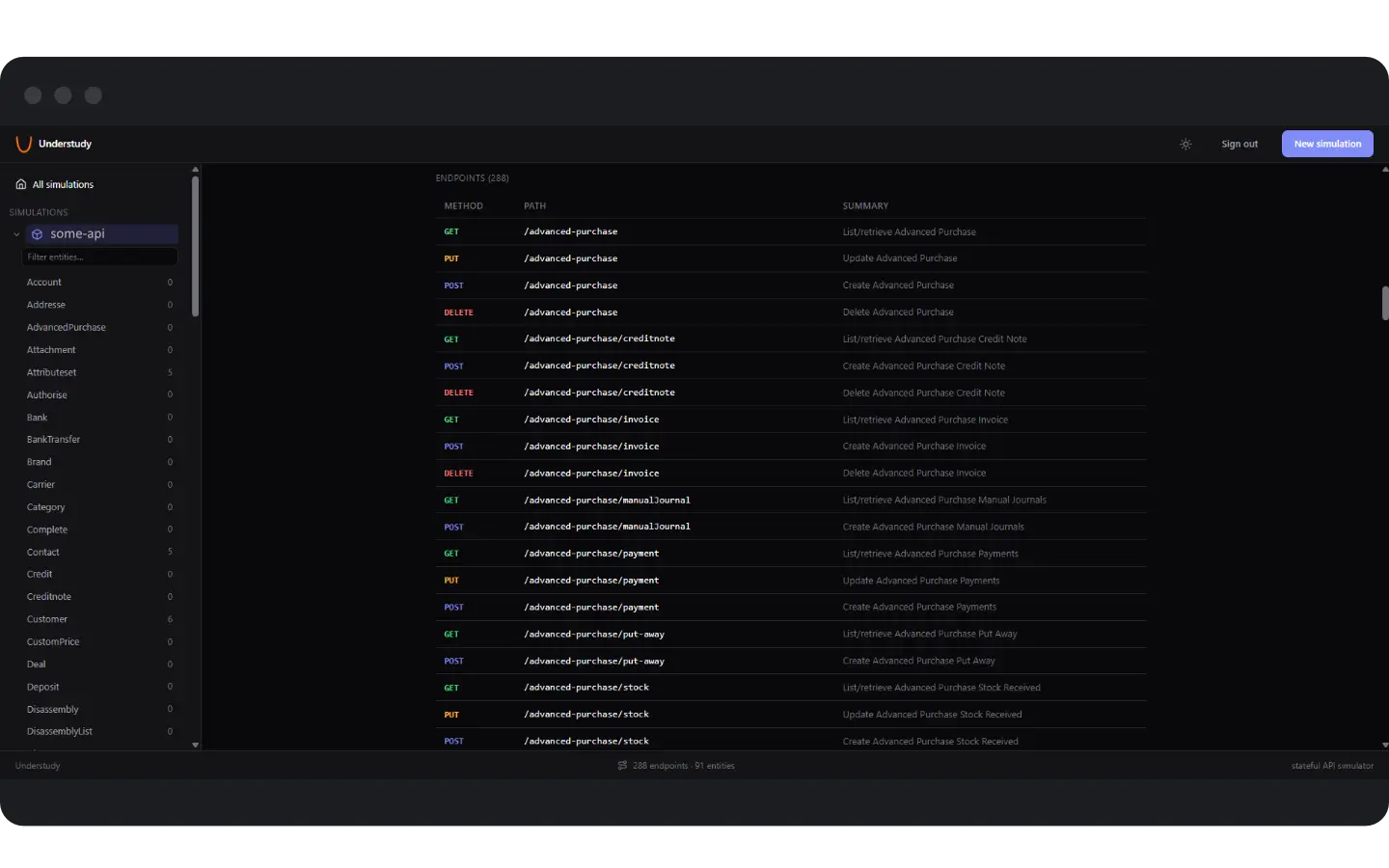 Understudy in dark mode